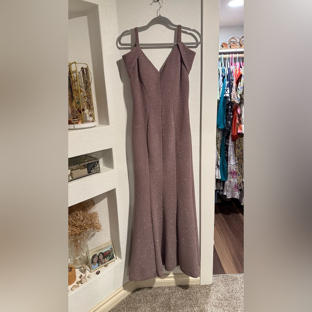 Night Way Collections Sparkling Mauve Maxi Dress